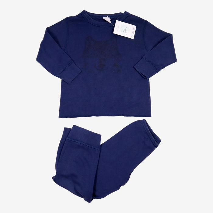 PETIT BATEAU 3 ans ensemble pyjama bleu marine