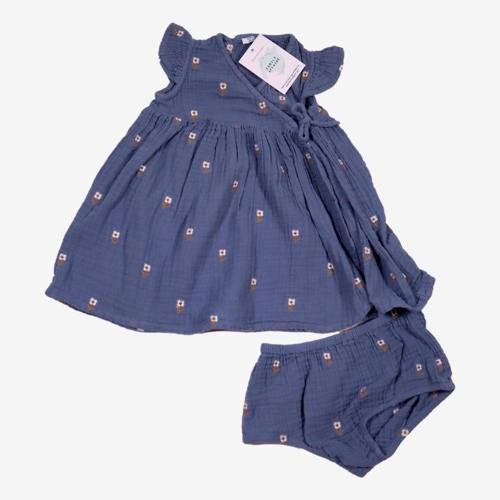 BOUT'CHOU 12 mois ensemble bleu gaze de coton