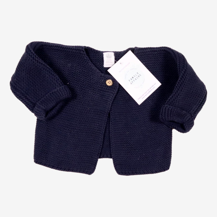 PETIT BATEAU 1 mois gilet bleu marine