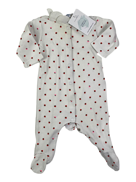 JACADI 3 mois pyjamas blanc avec des fraises