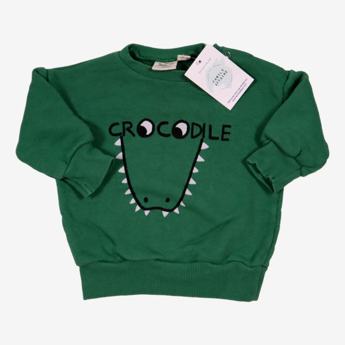 MAISON TADABOUM 9 mois sweat vert crocodile