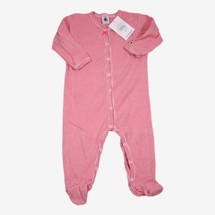 PETIT BATEAU 12 mois combi pyjama à rayures défaut