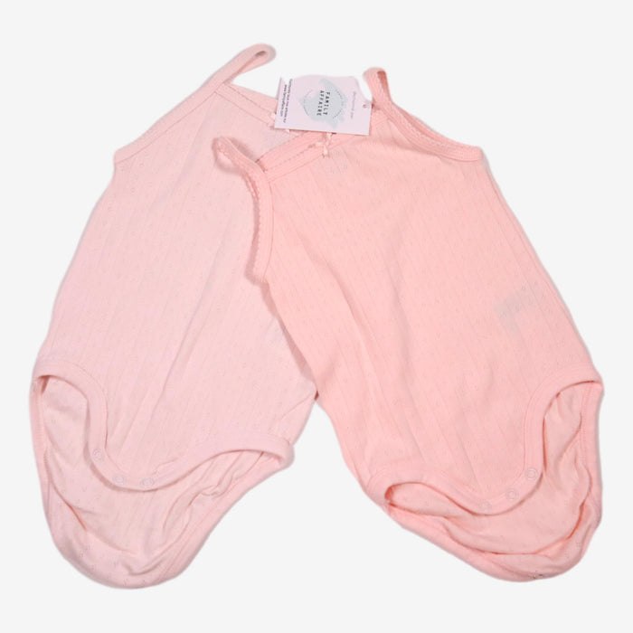 H&M 9 mois lot 2 bodies rose ajourés