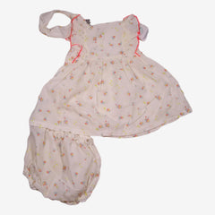 PETIT BATEAU 12 mois lot blouse, bandeau et bloomers