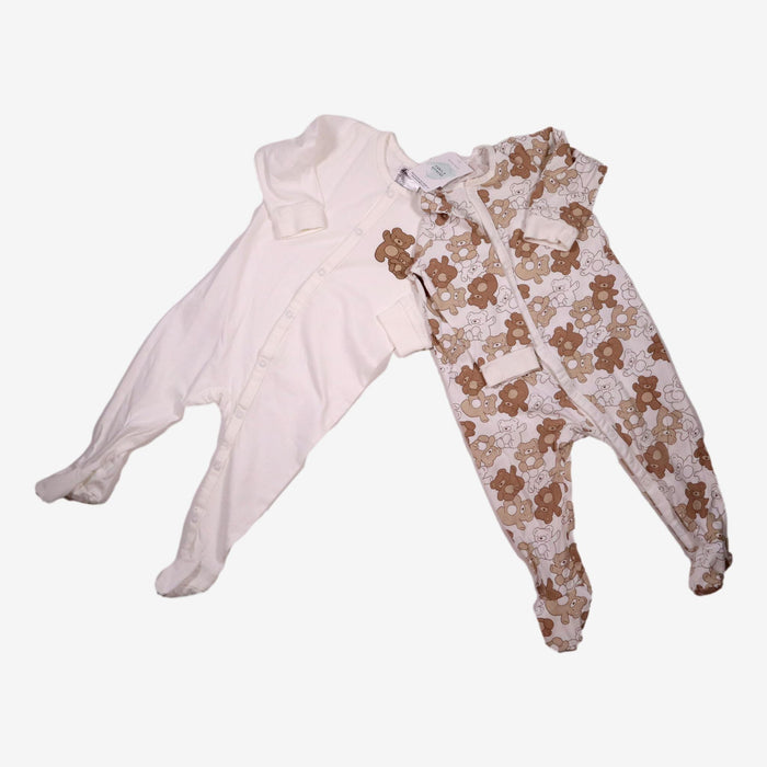 H&M 9 mois 2 combi pyjama nounours