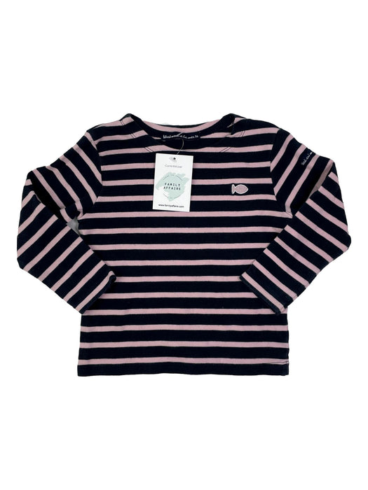 WEEKEND A LA MER 3 ans tee shirt marinière rose bleu