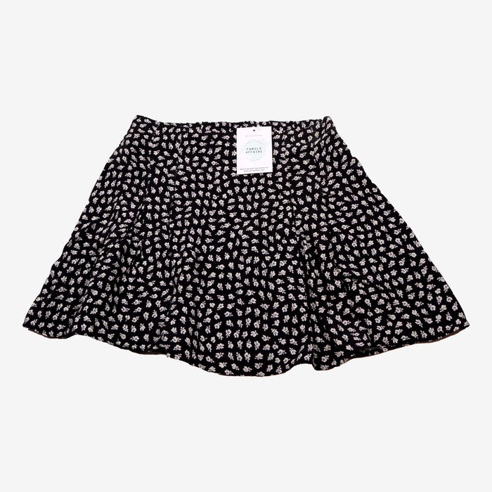 MANGO 14 ans (XS) jupe motif fleuri noir