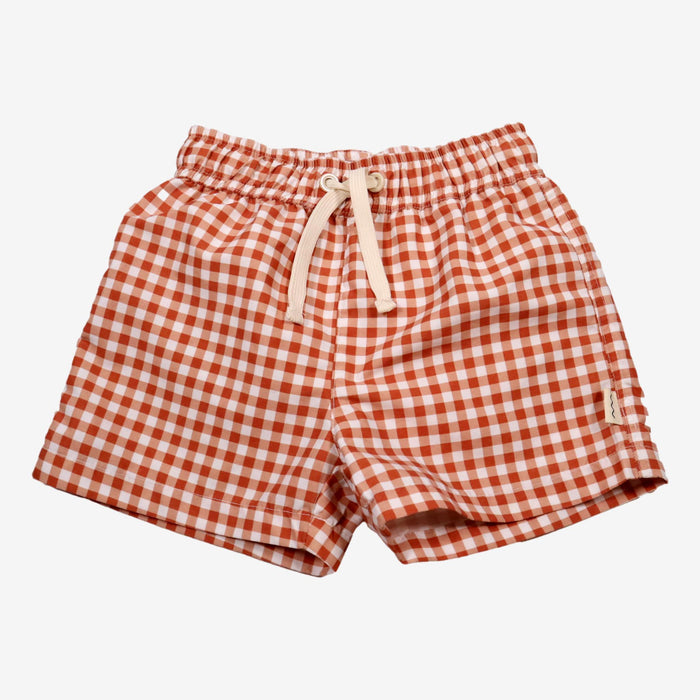 KULING 4 ans short de bain carreaux vichy rouge