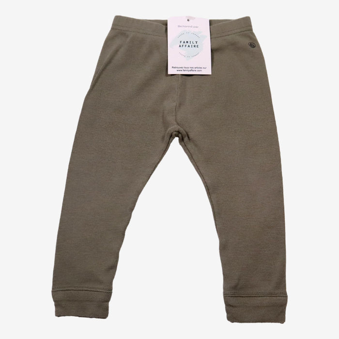 PETIT BATEAU 12 mois legging khaki coton