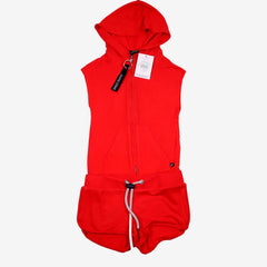 SWEET PANTES 6 ans combi short sweat rouge