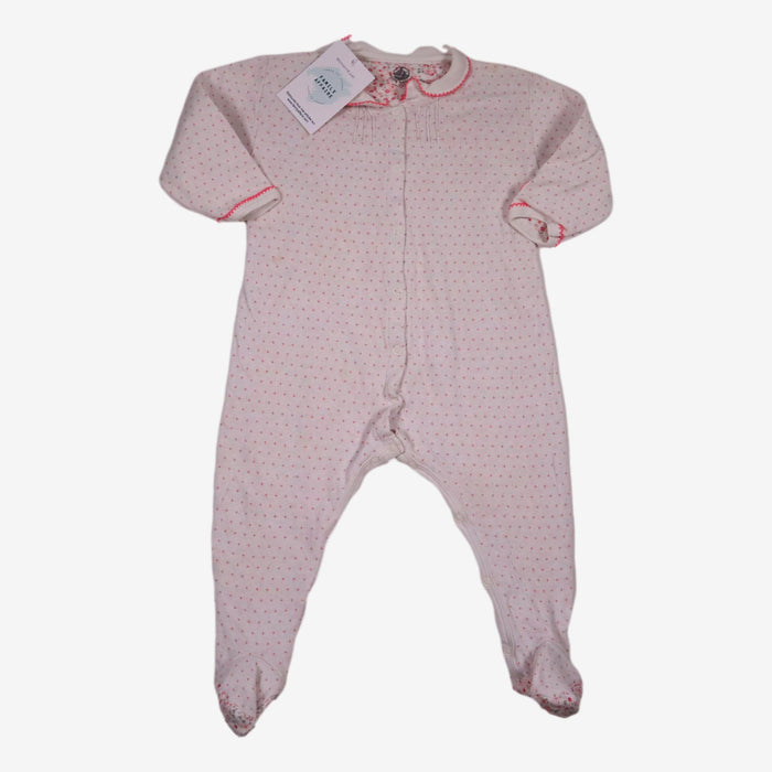 PETIT BATEAU 9 mois pyjama blanc point blanc