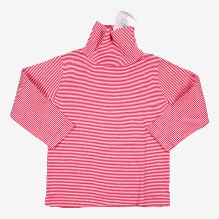 PETIT BATEAU 3 ans col roulé milleraies rose