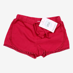 BOUT'CHOU 9 mois short fushia avec pompon