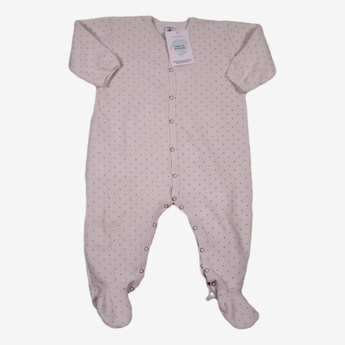 PETIT BATEAU 18 mois pyjama blanc point gris