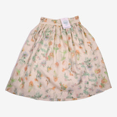 ZARA 7 ans jupe blanche fleur orange et vert