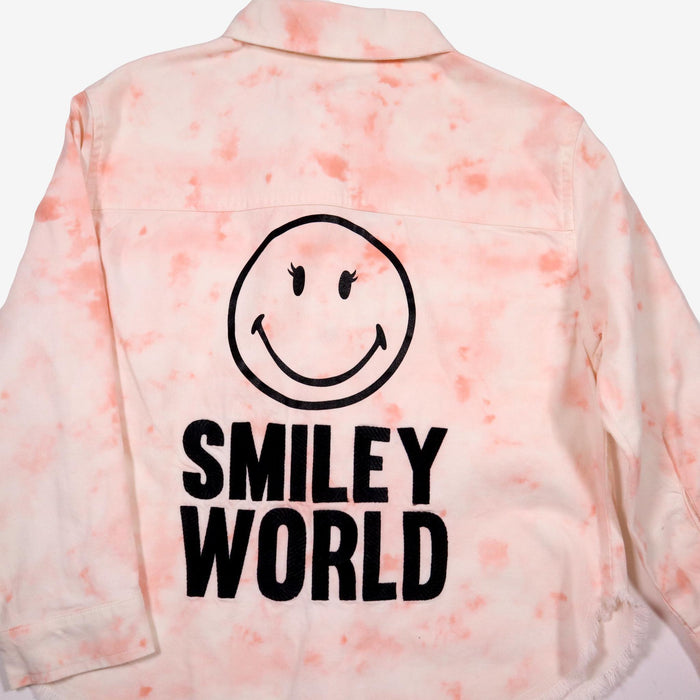 ZARA 7 ans chemise tie and dye rose smiley world