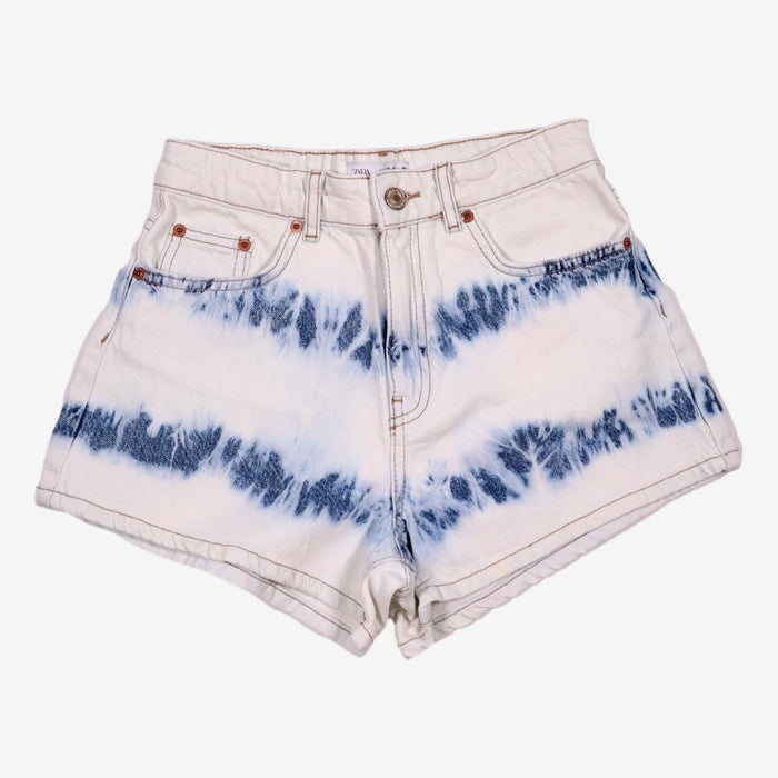 ZARA 14 ans short tie and dye blanc et bleu