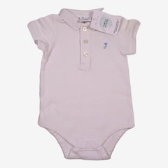 JACADI 12 mois body polo blanc coton