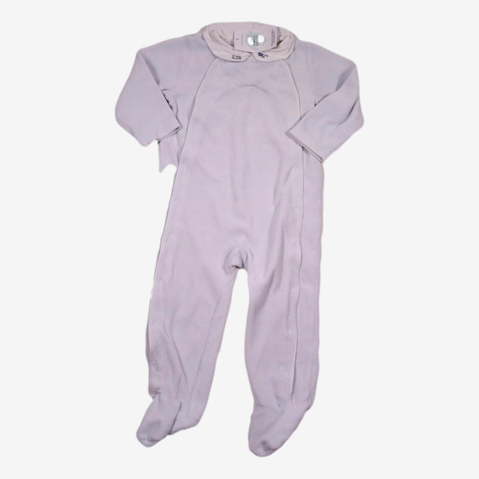 BOUT'CHOU combinaison pyjama velours bleu col claudine