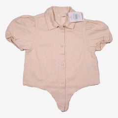 ZARA 6 ans chemise beige nouée au devant