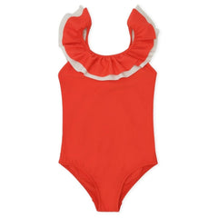 KONGES SLOJD outlet 12m,18m,3 ans maillot de bain rouge volant