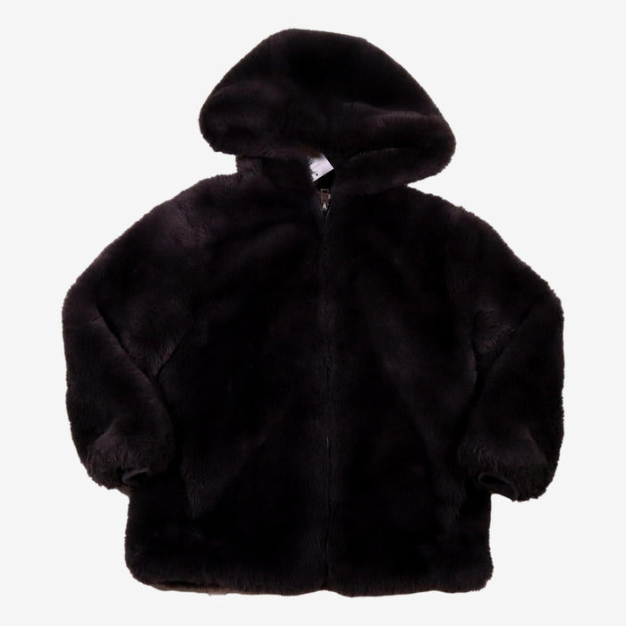 ZARA 8 ans manteau fausse fourrure noir