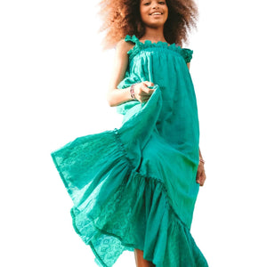 LISON OUTLET Robe longue Ibiza verte 16 ans