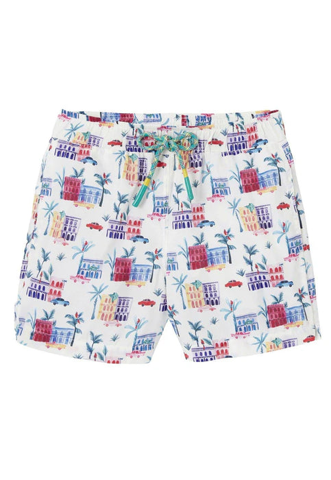 LISON outlet 10 ans short bain cuba blanc