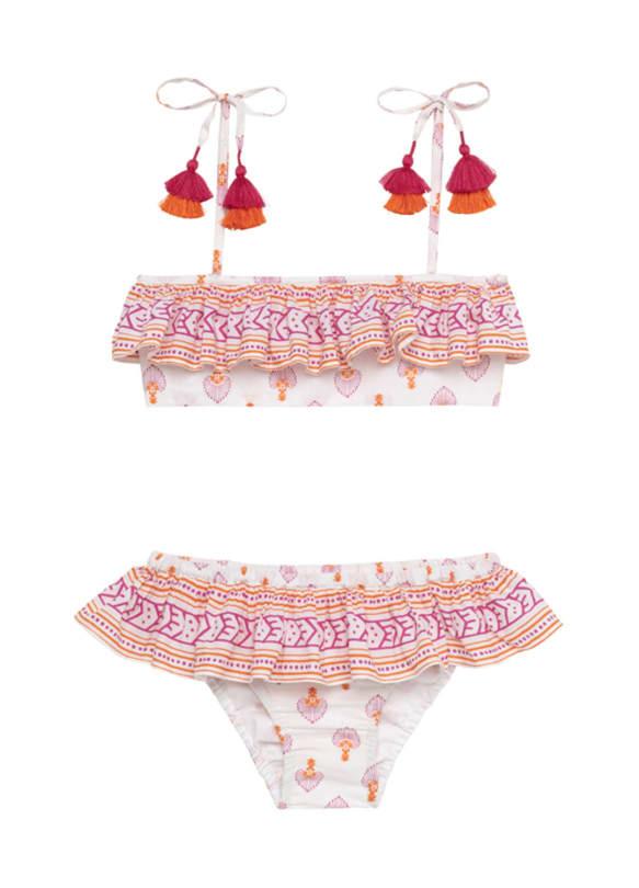 LISON OUTLET maillot de bain 2P Zanzibar bikina rose corail 4 et 12 ans