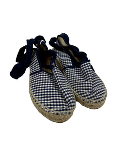 BONPOINT P 35 Chaussures espadrilles vichy bleu fille