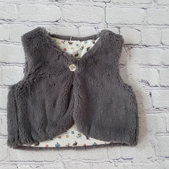 Faux fur gilet 3-6m boy or girl