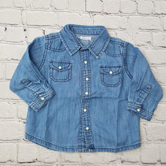 BOUTCHOU Chemise jean garçon fille 12 mois