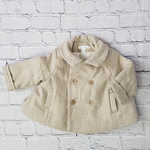 manteau beige en laine marie chantal bebe baby coat 3 months preloved (4352413368368)