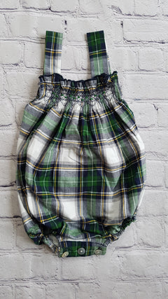 AMAIA outlet boy or girl tartan romper  6m and 12m