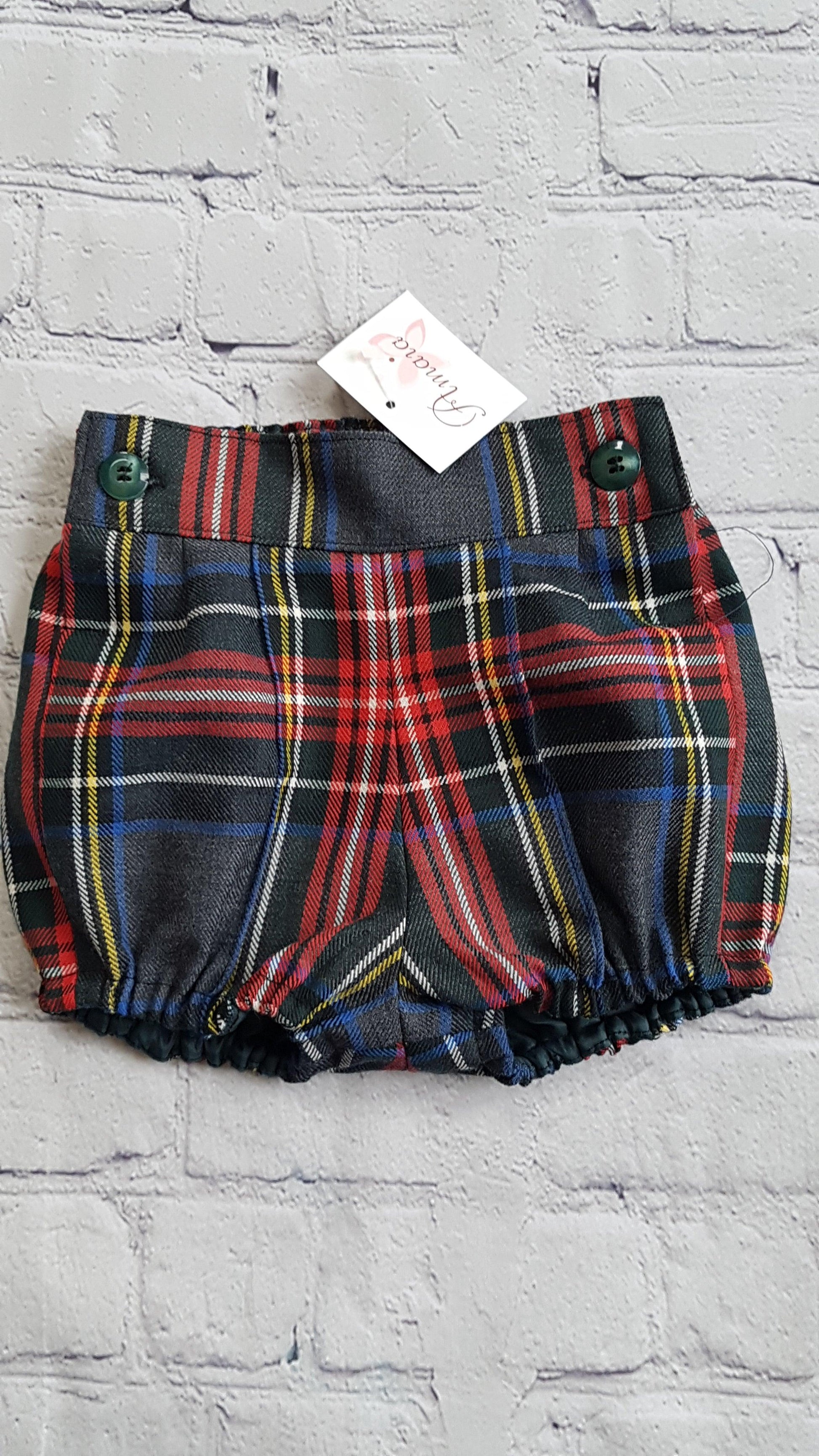 AMAIA outlet baby tartan bloomer 6m - FAMILY AFFAIRE (4353629716528)