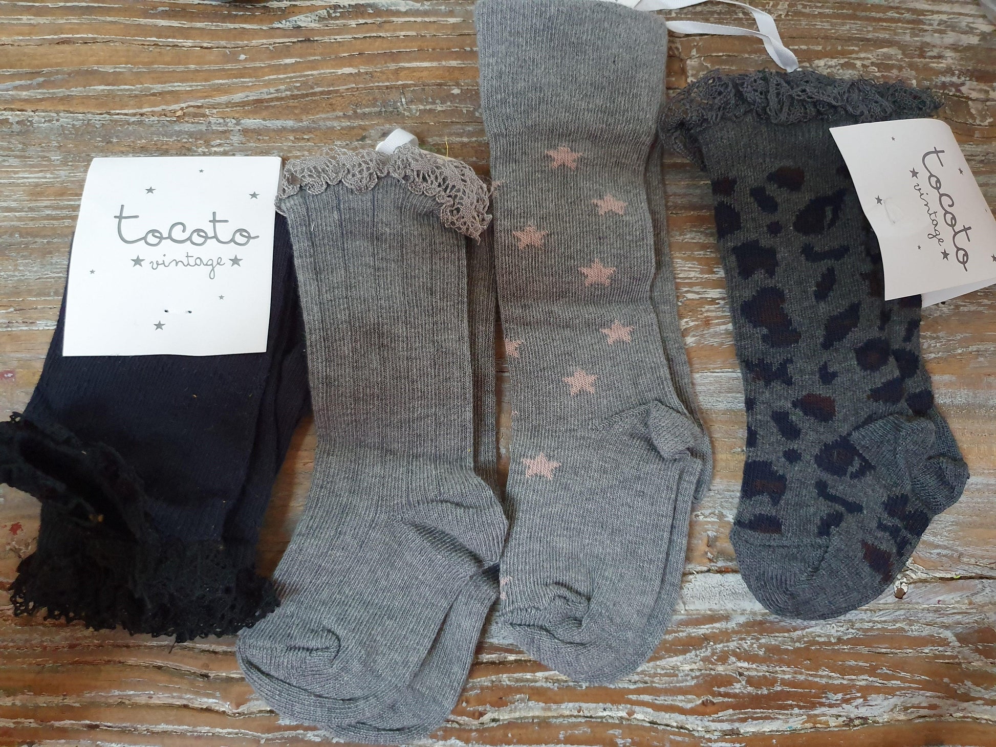 TOCOTO VINTAGE outlet high socks boy or girl (4392707751984)