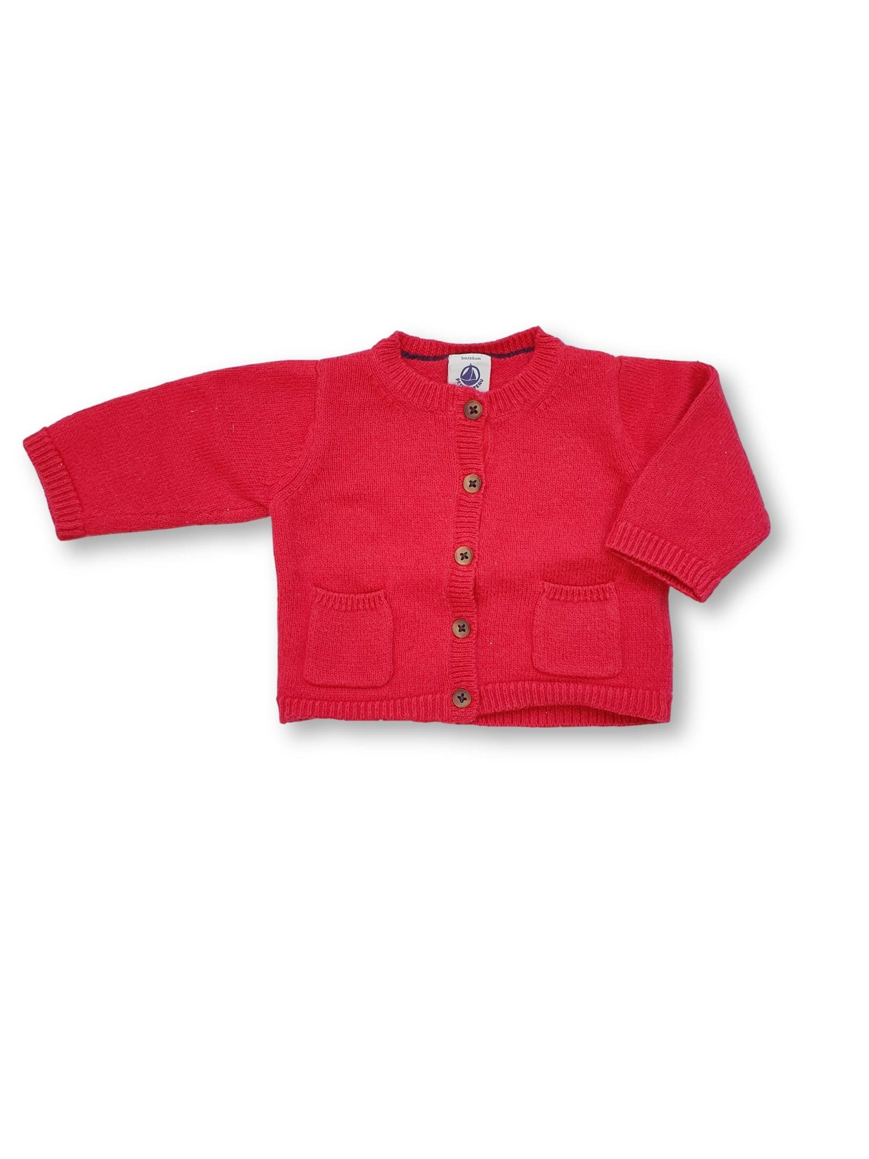 PETIT BATEAU boy or girl cardigan 6m (4428402229296)