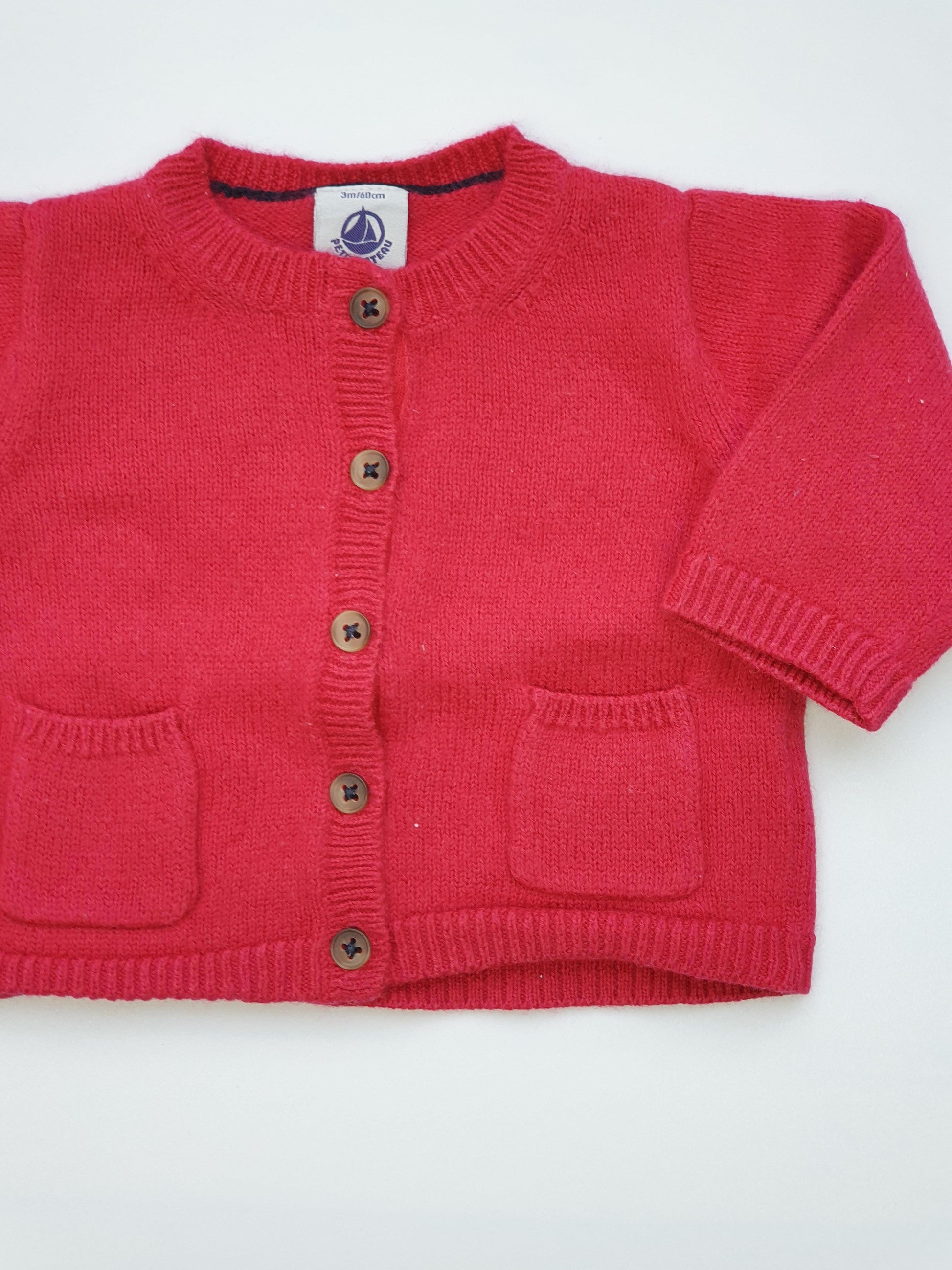 PETIT BATEAU boy or girl cardigan 6m (4428402229296)