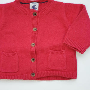 PETIT BATEAU boy or girl cardigan 6m (4428402229296)