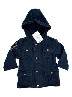 RALPH LAUREN 12 mois Manteau Parka toile coton noir