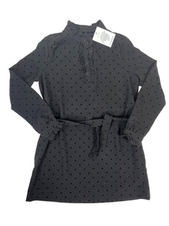 BONPOINT 10 ans robe noire à pois fille