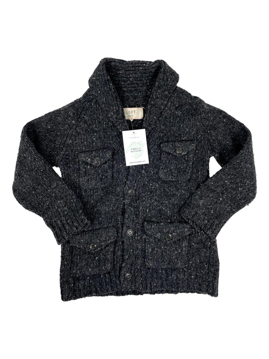 LOFT 6 ans gilet veste gris chiné laine