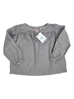 BONPOINT 6 ans blouse a rayures bleu (défaut)