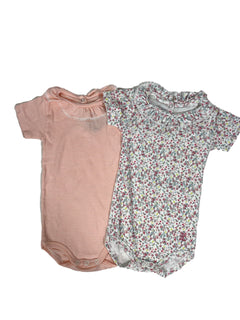 PETIT BATEAU Lot de 2 bodies col fille 6 mois